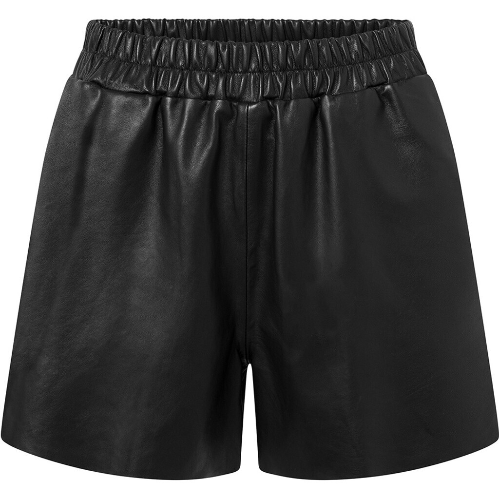 Depeche Helen Leather Shorts Sort